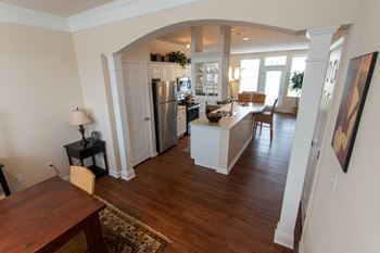 Designer cabinetry with glass curios