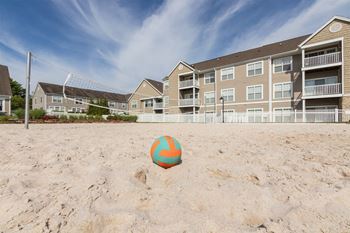 Sand volleyball court