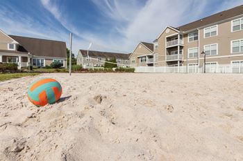 Sand volleyball court