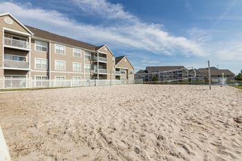 Sand volleyball court