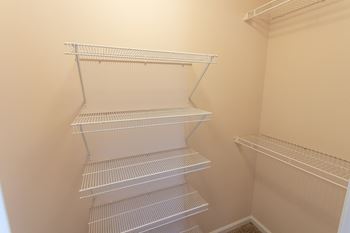 Spacious walk-in closets