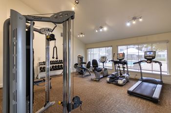 24-Hour fitness center with free weights