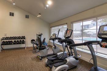 Fitness center with free weights