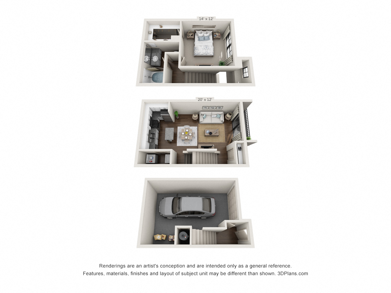 Floor plan for 1 bed, 1 bath, 826 sqft