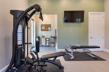 24-Hour fitness center with free weights