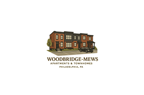 Philadelphia apartment for rent - A logo for Woodbridge-Mews Apartments & Townhomes in Philadelphia, PA.