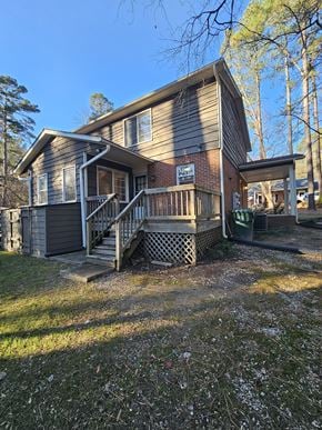 Cary triplex for rent - Back yard