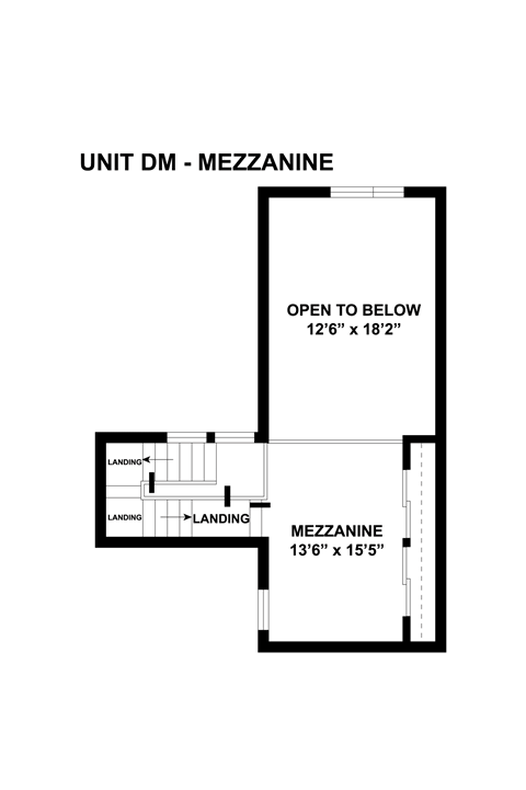 Floor plan for 1 bed, 1 bath, 986 sqft