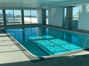 Toronto apartment for rent - a swimming pool on the roof of a building