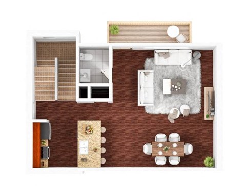 Floor plan for 3 beds, 2.5 baths, 2210 sqft