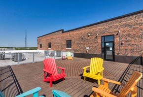 Des Moines apartment for rent - Rooftop Patio at Riverpoint Lofts, Des Moines Iowa
