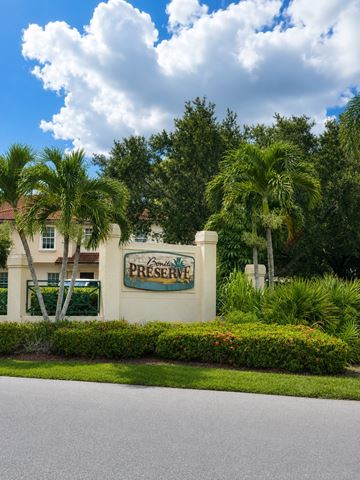 Bonita Springs apartment for rent - A sign that says "Banks Preserve" in front of some trees.