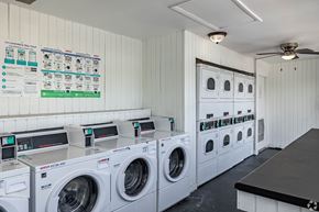 Riviera Beach apartment for rent - A row of washing machines in a laundromat.