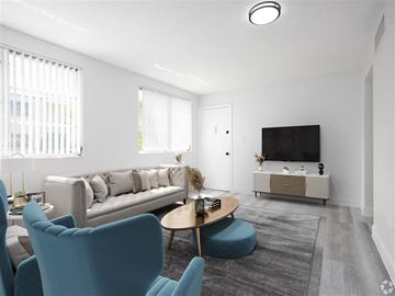 Cape Canaveral apartment for rent - a living room with a couch and a television