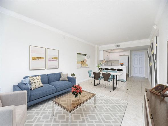Fort Myers apartment for rent - a living room with a couch and a table