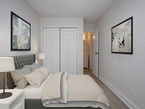 Milton apartment for rent - a bedroom with a bed and a closet