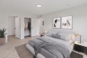 Brockport apartment for rent - a bedroom with a bed and a closet