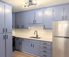 Waynesboro apartment for rent - A kitchen with a sink and a refrigerator.