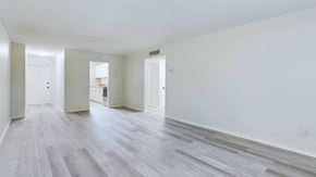 Merritt Island apartment for rent - A spacious room with wood flooring and white walls.