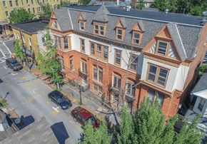 Kingston apartment for rent - an aerial view of an apartment building on a city street