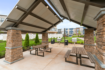 Picnic pavilion with bbq grill