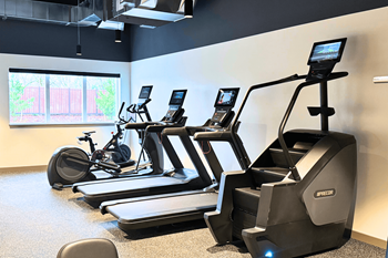 Fitness center with free weights