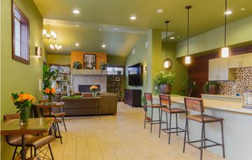 Federal Way apartment for rent - a dining room and living room with a table and chairs