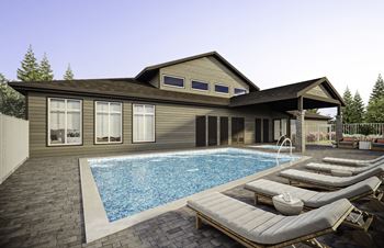 Outdoor pool and spa