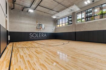 Basketball court view