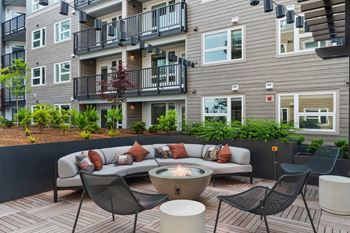 Patio with firepit