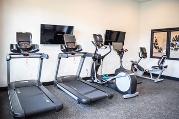 Cario equipment in 24 hour fitness center 