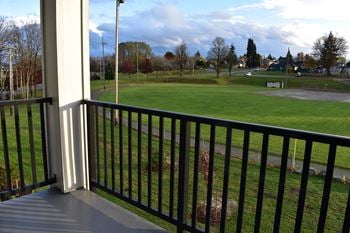 Private patio/balcony with storage