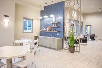 Resident lounge with complimentary coffee bar