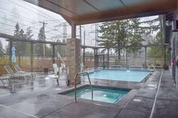 Outdoor pool and spa