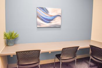 Business center with computer stations