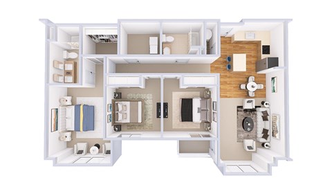 Floor plan for 3 beds, 2 baths, 1474 sqft