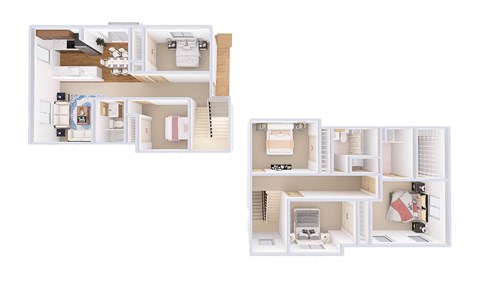 Floor plan for 5 beds, 3 baths, 1543 sqft