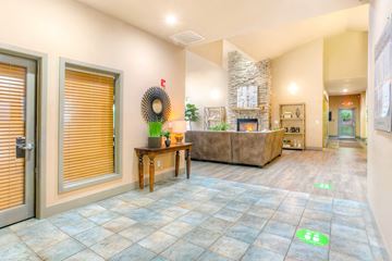 Renton apartment for rent - a living room with a couch and a fireplace