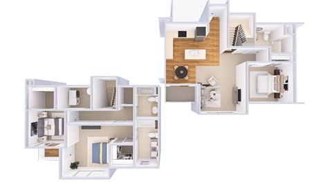 Floor plan for 3 beds, 3 baths, 1798 sqft
