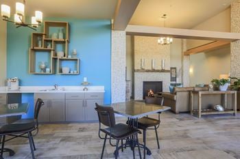 Resident lounge with complimentary coffee bar