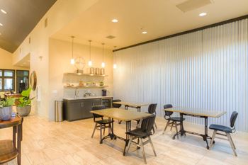 Resident lounge with complimentary coffee bar