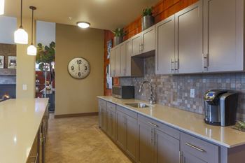 Resident lounge with complimentary coffee bar