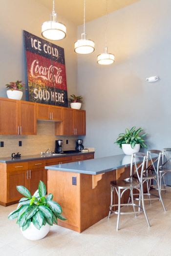 Complimentary coffee bar