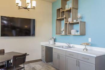 Resident lounge with complimentary coffee bar