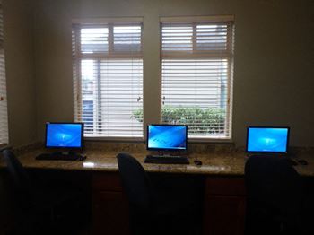 Business center with computer stations