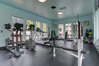 Fitness center with cardio and free weights