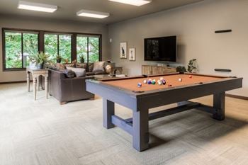 Game room with pool table
