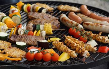 Picnic area with bbq grilling station