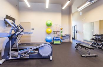 Fitness studio with cardio & free weights