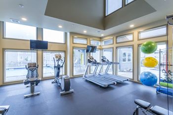 Fitness center with cardio and free weights